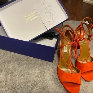 Orange Aquazzura sandals